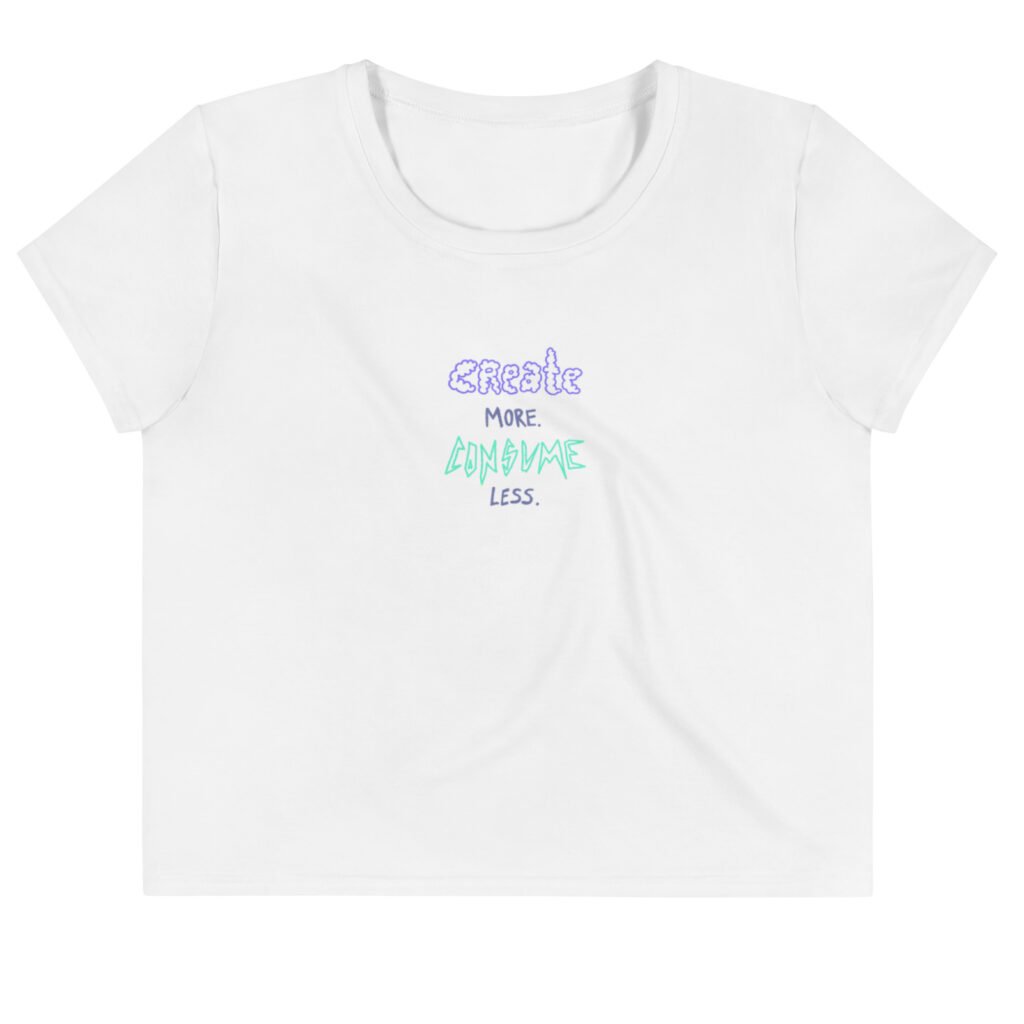 Create More Crop Top - Wide Neck
